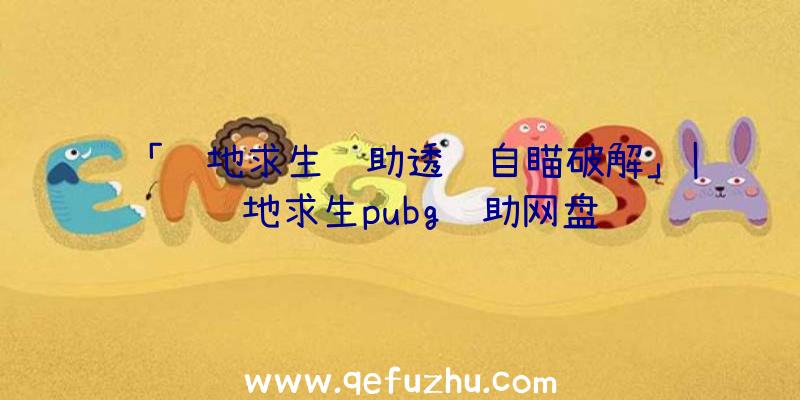 「绝地求生辅助透视自瞄破解」|绝地求生pubg辅助网盘